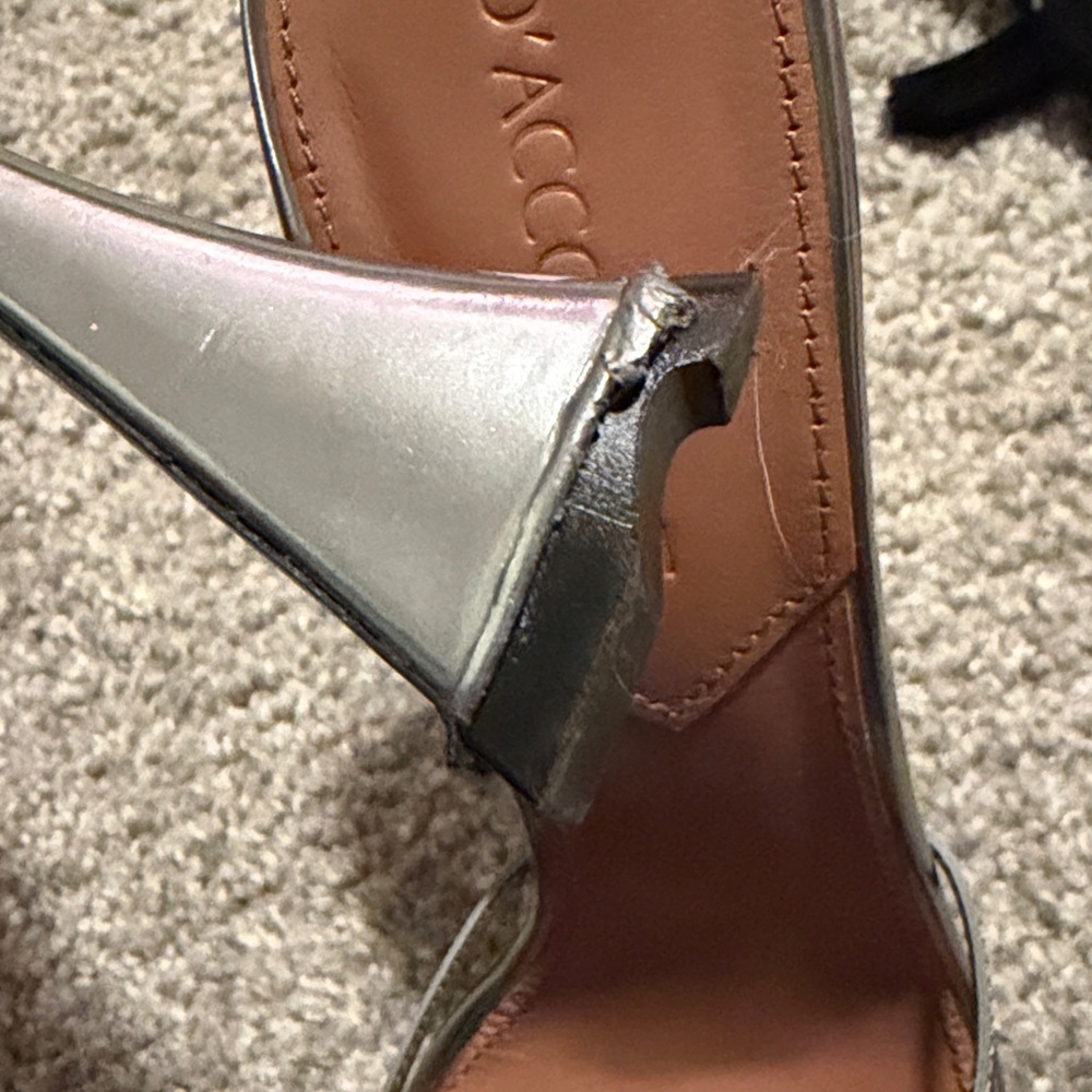 D'Accori Women's Silver Lust Slip-On Mule Heel Shoe - Picture 14 of 15